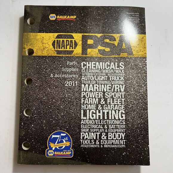 NAPA Balkamp PSA Parts Supplies and Accessories Catalogue 2011 - Picture 1 of 8
